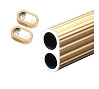 Perchero ovalado de aluminio resistente de 130 cm, barra de ropa dorada para armario, solución de almacenamiento de ropa, decoración moderna del hogar