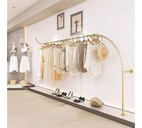 Perchero para colgar en la pared, moderno e industrial dorado para bodas y perchero para tiendas de ropa, estante de exhibición creativo para una nización elegante