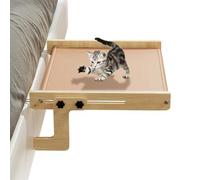 Perchero para Gatos Ventana,Cama De Descanso para Gatitos De Madera Sin Taladrar - Cama Hamaca para Gatos En Balcón,para Padres De Mascotas Hogar Apartamento Oficina Dormitorio Estudio