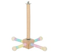 Perchero para Loros - Percha para Loros,Juguete Accesorio De Madera con Soporte Giratorio De Ganchos De 360 Grados para Interior, Exterior, Jardín, Patio Trasero, Patio, Suelo, Pared, Porche