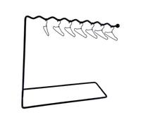 Perchero para Muñecas con Soportes Organizador de Vestuario de Muñeca Estantería Pequeña para Ropa y Adorno de Mobiliario Hecho de Hierro Adecuado, 13 Perchas Negras