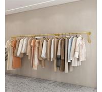 Perchero para Ropa de Tubería Industrial Montado en La Pared，Perchero para Colgar Ropa Ahorrador de Espacio para Tienda Ropa， Riel para Ropa de Tubo de Hierro de Alta Resistencia,para Cuarto Lavado