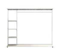 Perchero para ropa Estante de exhibición for tienda ropa, sombrero Simple, percha colgante hierro, bolsa for el suelo del dormitorio hogar(Blanco,Pequeño)