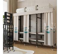 Perchero plegable de alta resistencia con cubierta y ruedas, organizador de ropa independiente cerrado para almacenamiento colgante