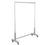 Perchero portátil de acero inoxidable con ruedas ajustables para dormitorio, sala de estar y centro comercial, 120 x 130 cm