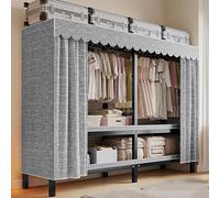 Perchero portátil plegable y resistente con funda, extra grande, para colgar ropa, ideal para el armario del hogar y soluciones de almacenamiento de viaje.