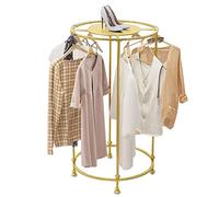 Perchero Redondo Independiente, Expositor de Ropa de Metal, Adecuado para boutiques minoristas y armarios de Dormitorio, diseño Giratorio para fácil Acceso, Slish nizer