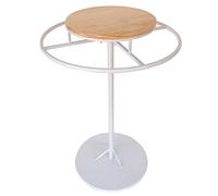 Perchero redondo para ropa, Expositor de ropa para tiendas, Perchero giratorio de pie para tiendas, lavanderías y comercios.(Blanco,80x150cm)
