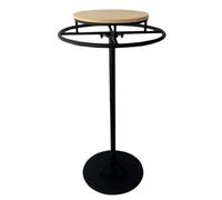 Perchero redondo para ropa, Expositor de ropa para tiendas, Perchero giratorio de pie para tiendas, lavanderías y comercios.(Black,100x120cm)