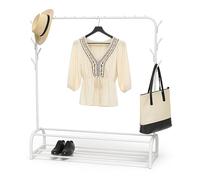 Relaxdays Perchero con 2 baldas blanco