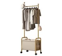 Perchero resistente de acero inoxidable con ganchos y cesta de almacenamiento, árbol industrial para entrada, pasillo, dormitorio, opciones de altura 60/80/100 cm, diseño