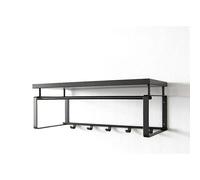 Perchero Rex 3 (L x An x Al: 29 x 70 x 28 cm, Acero, Negro)