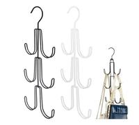 Perchero vertical de 2 piezas, gancho vertical para ropa, gancho multifunción, estante de almacenamiento para guardarropa, soporte para bufandas, perchero, perchero, toallero, adecuado para dormitorio