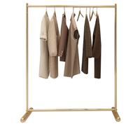Percheros burro Barra Para Ropa De Metal Dorado Para Dormitorios Y Boutiques, Estante De Ropa Resistente Para Colgar Ropa, Perchero Moderno De Una Sola Varilla, Fácil De Montar(Size:150X40X160CM)