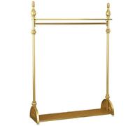 Percheros burro Estante De Exhibición De Tienda De Ropa Perchero Dorado De Hierro Forjado Con Estantes De 2 Niveles Para Dormitorio Organizador De Ropa Resistente Para Colgar La Rop(Size:150X40X165CM)