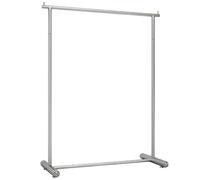 Percheros burro Estante De Ropa De Acero Inoxidable Plateado, Perchero Resistente Para Colgar Ropa, Barra Colgante De Gran Capacidad Para Dormitorios Y Boutiques, Barra De Ropa Fáci(Size:120X40X160CM)