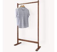 Percheros burro Estante De Ropa De Madera Maciza Para Colgar Ropa, Riel Para Ropa De Gran Capacidad Para Dormitorios Y Entradas, Perchero Independiente, Fácil De Mo(Size:85X38X150CM,Color:Color nogal)