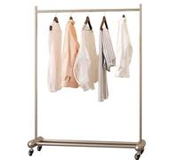 Percheros burro Perchero Resistente Con Ruedas, Carga 159 Kg, Estante De Ropa De Acero Inoxidable Plateado, Barra Para Ropa De Gran Capacidad Para Dormitorios Y Boutiques, Fácil De (Size:100X40X160CM)