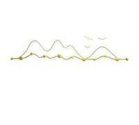 Percheros de pared, Perchero de pared Creative Meta, ganchos decorativos for pared, construcción totalmente de metal for chaqueta, abrigo, sombrero en la entrada del vestíbulo(Gold,82cm/32.2in)
