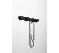 percheros pared negro diseño moderno - percha pared minimalista sin tornillos vistos colgador pared con 4 ganchos antideslizantes 3 Opciones de Montaje adhesivo sin taladrar o tornillos (Negro)