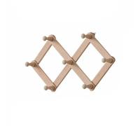 Percheros pared, Perchero Pared Extensible, madera percha retráctil, Colgador de Pared Decorativo estirable, Pared Ganchos, para Colgar Abrigos Bufandas, Monederos y Más(Beige,25-65cm/9.8-25.6in)