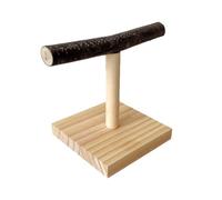 Perchio Tochio di Parrot - Pérgola de cerveza, encendido de la haya de madera | Jaula para loros de madera, soporte interactivo de madera T para pájaros pequeños Cockatiels