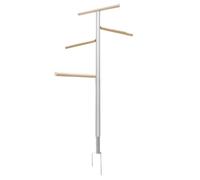 Perchoir Poules - 47,24 Pouces Support Quatre Niveaux | Bois Métal Perchoirs Ferme - Perchoir Poulailler Durable Pratique Poules Jardin Pelouse Espace Repos Exté