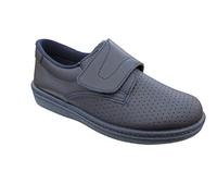 PERCLA Zuecos Sanitarios Anatomicos en Piel para Hombre, Mod.293 Calzado Made in Spain, Garantia de Calidad. (45, Azul Marino)