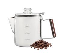 Percolator Coffee Pot | Portable Camping Coffee Pot - Stainless Steel Machine Portable Vintage Design for Commercial and Outdoor Activities