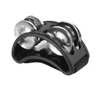 Percusión de pandereta de pie, percusión de agitador de pedal - Percusión de pie con cascabeles de acero inoxidable,Instrumento accesorio de batería de guitarra, Pedal de instrumento de percusión para