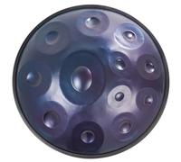 Percusión De Tambor Golden Handpan, Profesional Percusión Armónica Para Curación De Sonido, Meditación Personal, Yoga, Metal Hand Drum Instrumento De Percusión Melódica(Blue,12 Notes (432Hz))