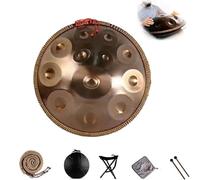 Percusión De Tambor Handpan - 9/10/12/14 Notas En Re Menor Kurdo Steel Hand Drums, 432/440 Hz, Handpan Drums Sets, Percusión Tambores De Mano Para Niños Y Adultos(440hz,10 notes)