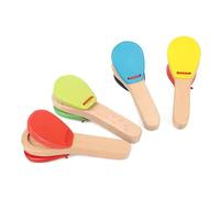 Percusión educativa de Madera para Principiantes con Superficies Lisas, castañuelas, Juguete rítmico