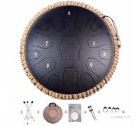 Percusión pacífica: encuentre la paz interior con su melodía consciente personalizada Tambor de lluvia de 13 pulgadas y 15 notas(Brown)