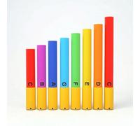 Percusión Tubular Kit Musical Tubos Diatónicos Afinados Ocho Tonos por Colores para Canciones Sencillas y de Música, style to 1
