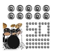 Percussion Drum Rings - 50X Stainless Steel Cymbals for Jingle | Steel with Ching Effect, Tambourine Bell Replacement, Drum Accessories for Adults, Musical Rhythm Enhancer