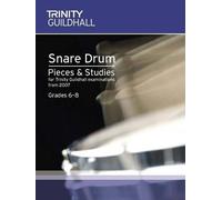 Percussion Exam Pieces & Studies Snare Drum Book 2: Grades 6-8 (Trinity Guildhall Percussion Examination Pieces & Studies) by Trinity Guildhall (2007) Sheet music