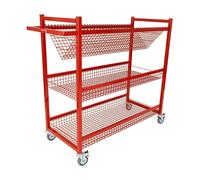 Percussion Plus Music Trolley With Wire Trays