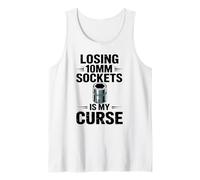 Perder enchufes de 10MM es mi maldición Chico Coche Divertido mecánico de Coches Camiseta sin Mangas