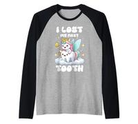 Perdí mis primeros dientes de leche dentista unicornio de hadas Camiseta Manga Raglan