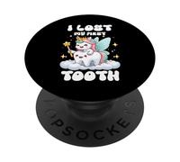 Perdí mis primeros dientes de leche dentista unicornio de hadas PopSockets PopGrip Adhesivo