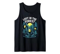 Perdido en el Bosque Bosques Senderismo Animales Mochilero Búho Camiseta sin Mangas