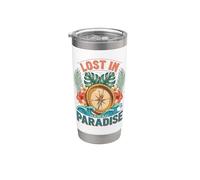 PERDIDO EN EL PARAÍSO HAWAII Vaso térmico de acero inoxidable de doble pared