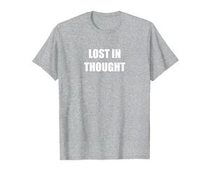 Perdido en el Pensamiento Camiseta, Hombre, Gris Jaspeado, S