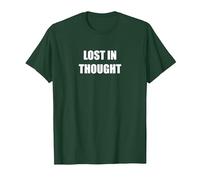 Perdido en el Pensamiento Camiseta, Hombre, Verde Bosque, XXL