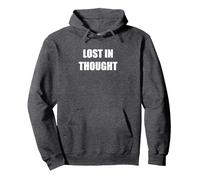 Perdido en el Pensamiento Sudadera con Capucha, Unisex para Adultos, Jaspeado Oscuro, M