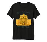 Perdido en el Tiempo Mdina Gate Ciudad Antigua Malta Monumento histórico Camiseta Premium