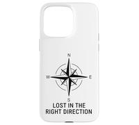 Perdido en la dirección correcta Brújula Wanderlust Carcasa para iPhone 15 Pro Max
