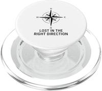 Perdido en la dirección correcta Brújula Wanderlust PopSockets PopGrip para MagSafe