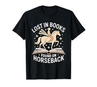 Perdido en Libros encontrados en Lectura Ecuestre a Caballo Camiseta